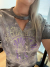 Vintage Oversized Bleach Distressed Black Sabbath Tee
