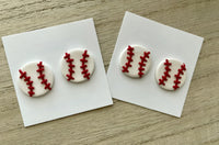 Large Clay Baseball Studs