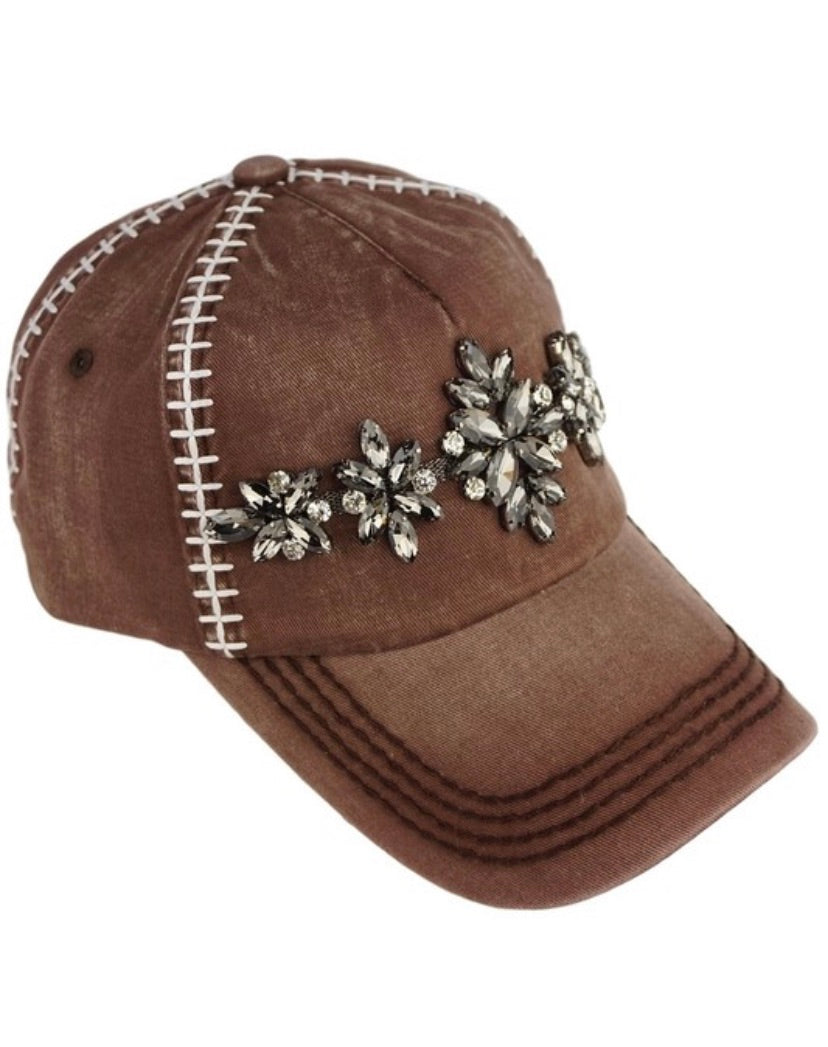 Embellished FOOTBALL themed Baseball Cap