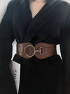 Faux Elastic Wide Belt