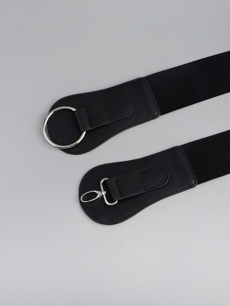 Faux Elastic Wide Belt