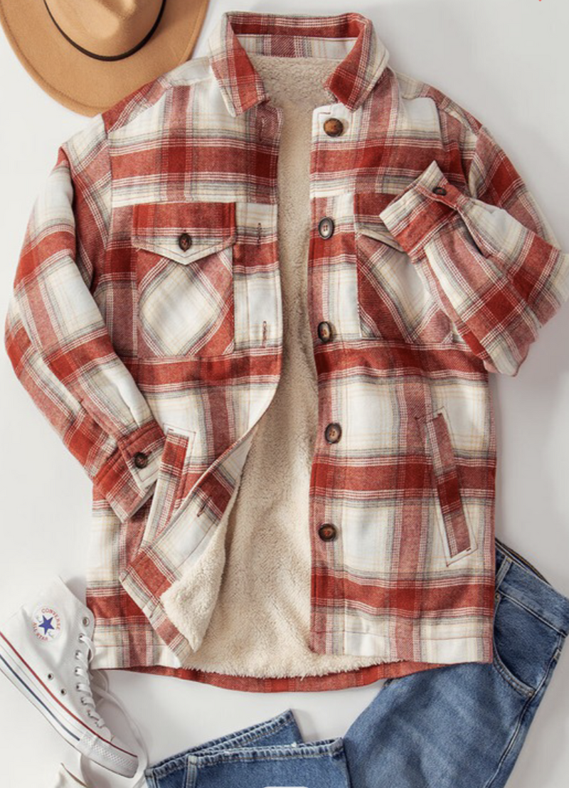 Charlie Flannel Sherpa Lined Jacket