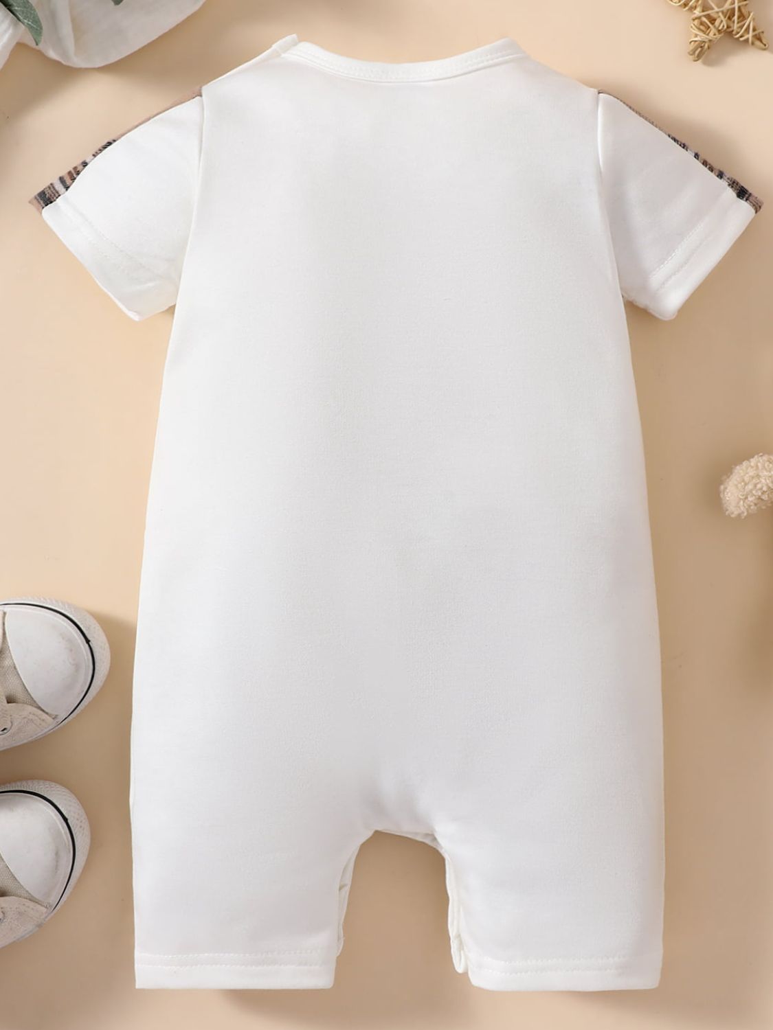Baby MINI BOSS Bear Graphic Short Sleeve Jumpsuit