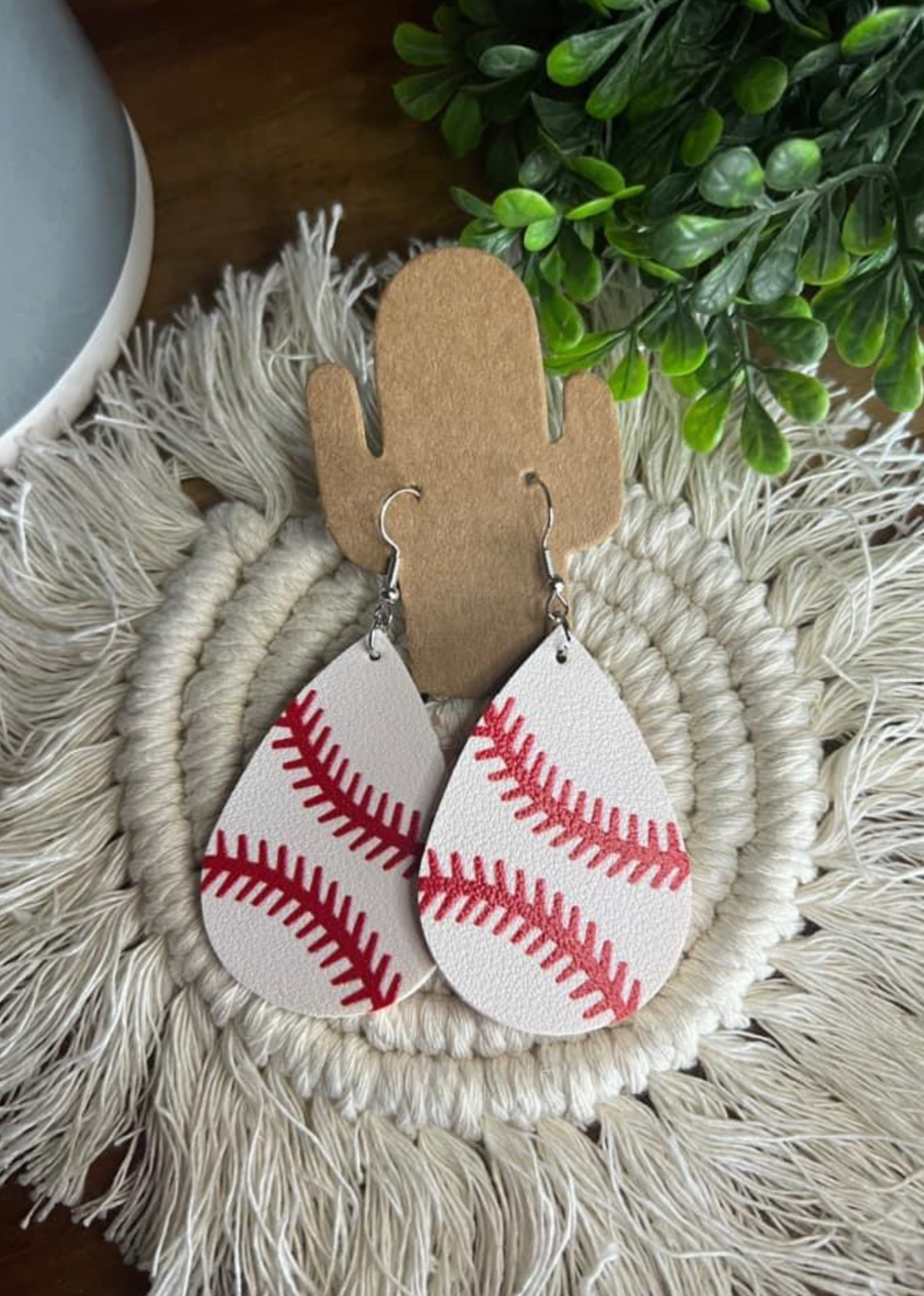 Baseball Teardrop Earrings