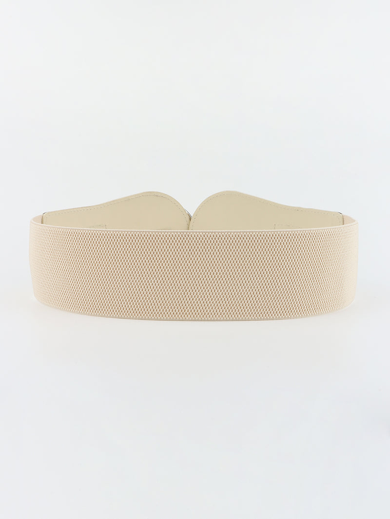 Faux Elastic Wide Belt