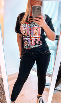 Vintage Oversized Bleach Distressed Poison Tee