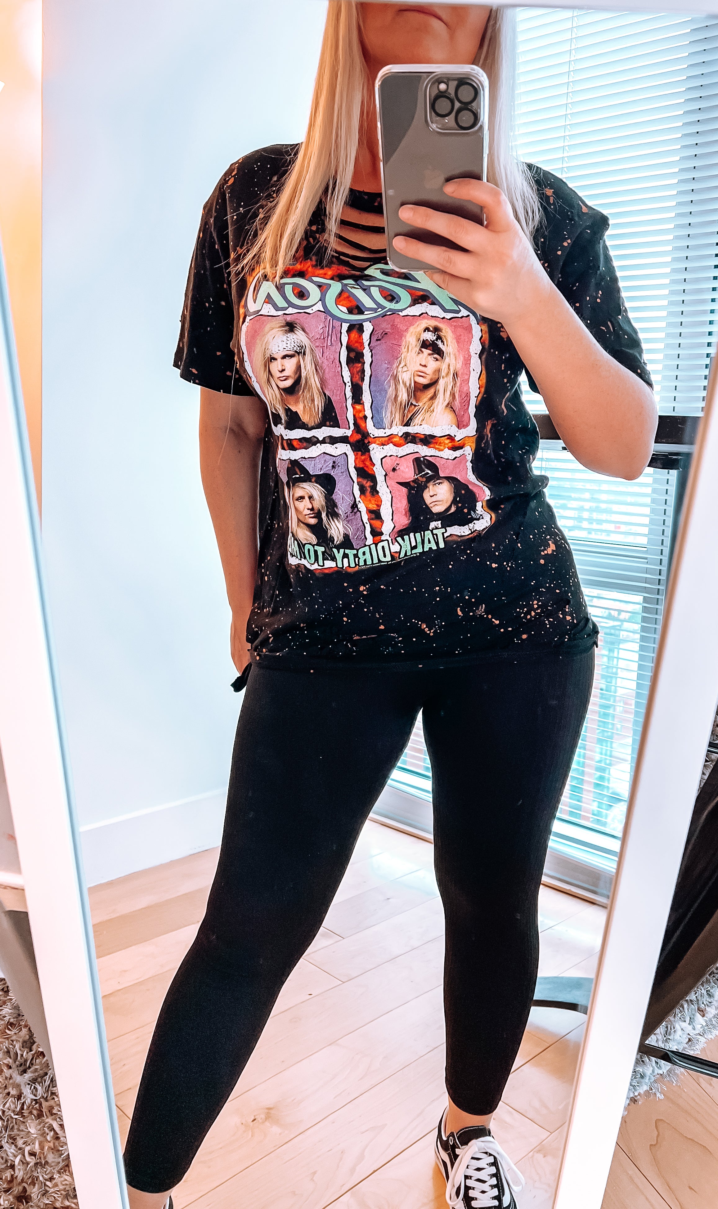 Vintage Oversized Bleach Distressed Poison Tee