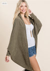 Plus Size Open Front Urban Knit Cardigan