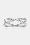 Infinity Moissanite 925 Sterling Silver Crisscross Ring