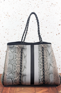 Fashion Snake Skin Neoprene Tote