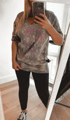 Vintage Oversized Bleach Distressed Black Sabbath Tee