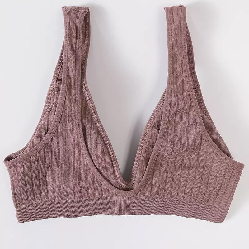 Seamless Ribbed Bra