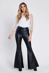 Faux Leather Flare