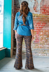 Leopard Sequin Flare Pants