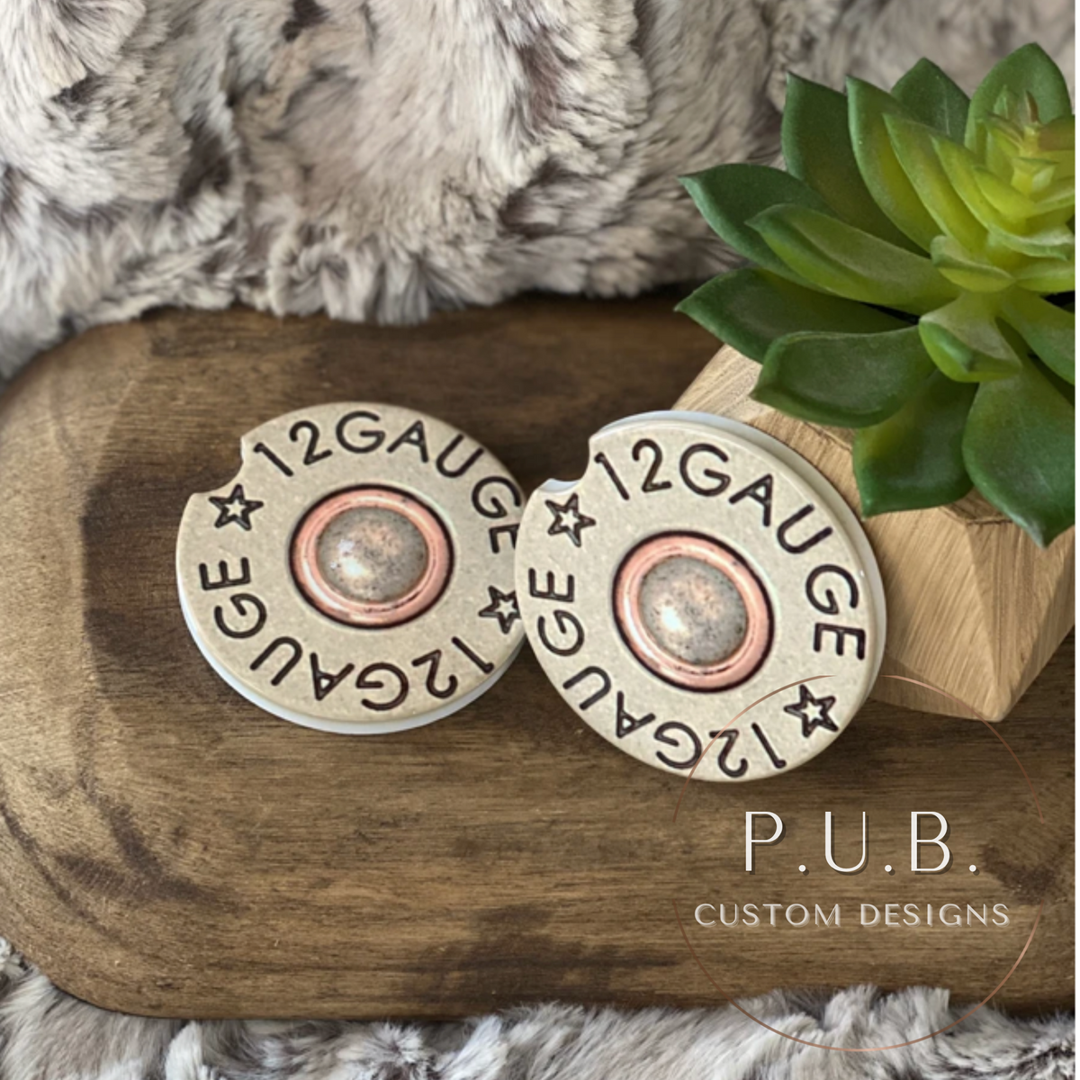 12 Gauge Bullet Car Coasters