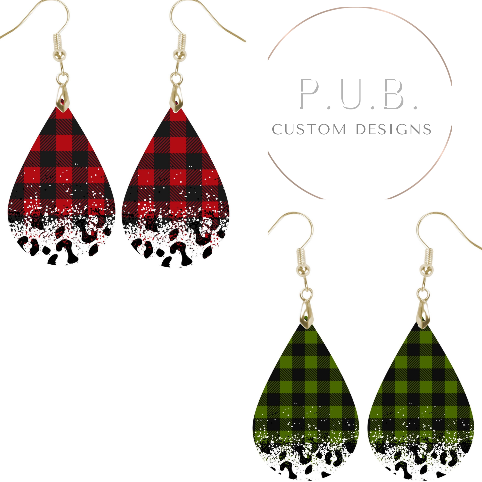 Leopard & Plaid Earrings