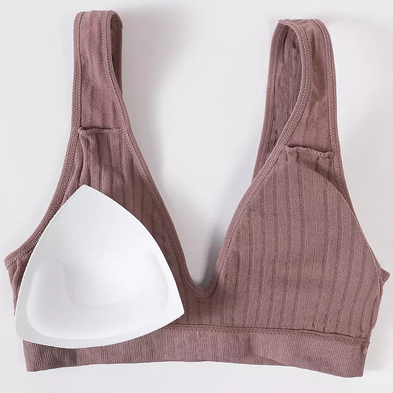 Seamless Ribbed Bra