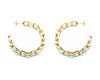 Gold Chunky Chain Link Hoop Earrings