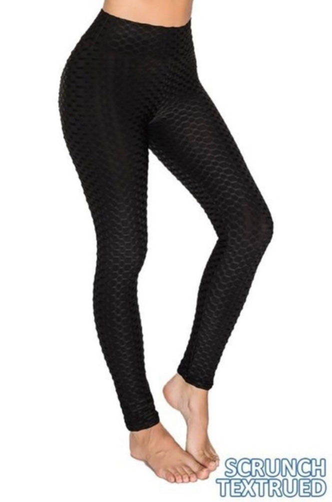 TikTok Scrunch Textured Tummy Control Leggings