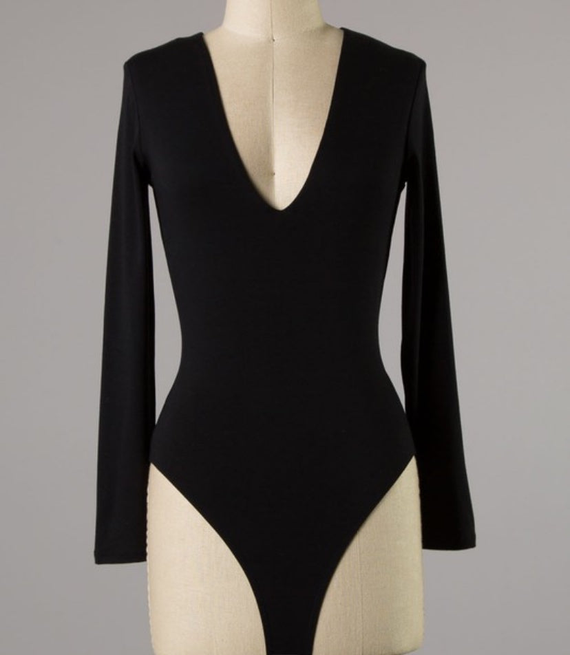 Long Sleeve V-Neck Bodysuit