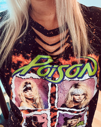 Vintage Oversized Bleach Distressed Poison Tee