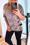 Vintage Oversized Bleach Distressed Black Sabbath Tee