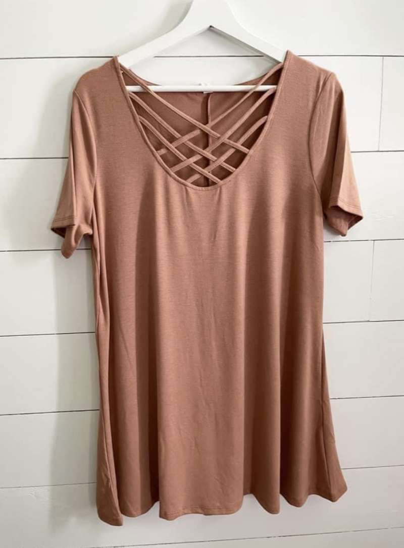 Plus Size Crisscross Tunic