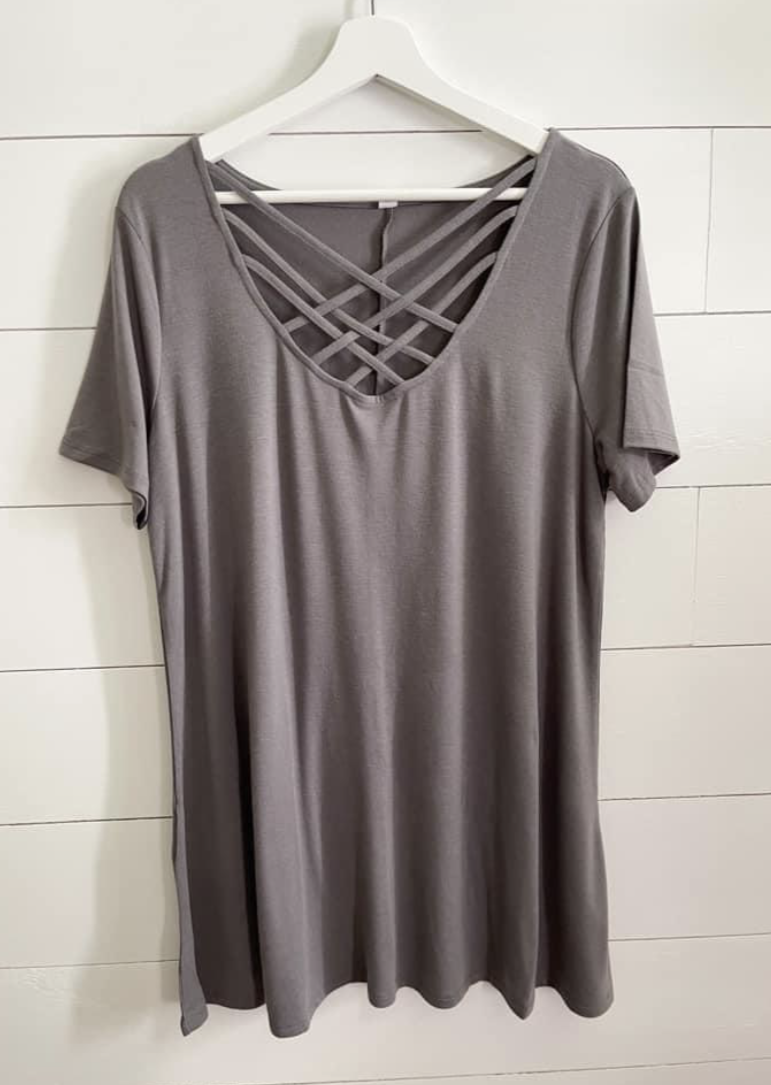 Plus Size Crisscross Tunic