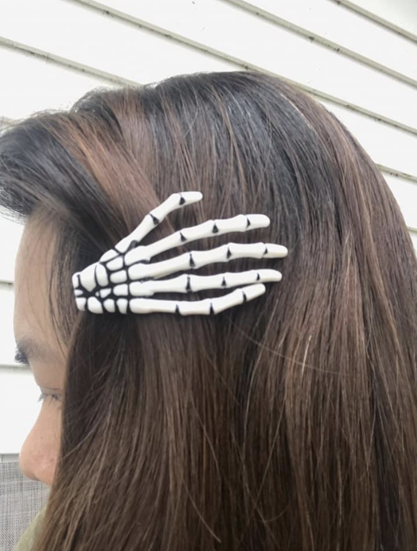 Skeleton Hand Hair Clip