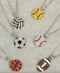 Rhinestone Sports Necklace