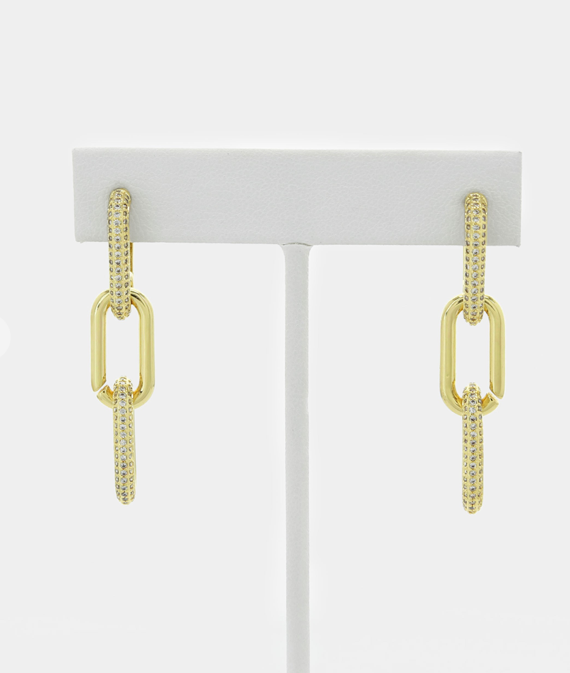 Triple Link Earrings