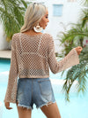 Openwork Boat Neck Cover Up