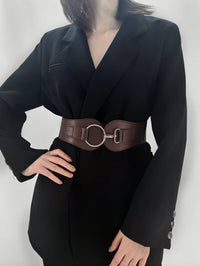 Faux Elastic Wide Belt