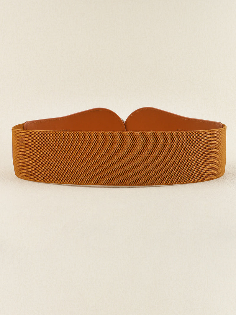 Faux Elastic Wide Belt