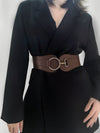 Faux Elastic Wide Belt