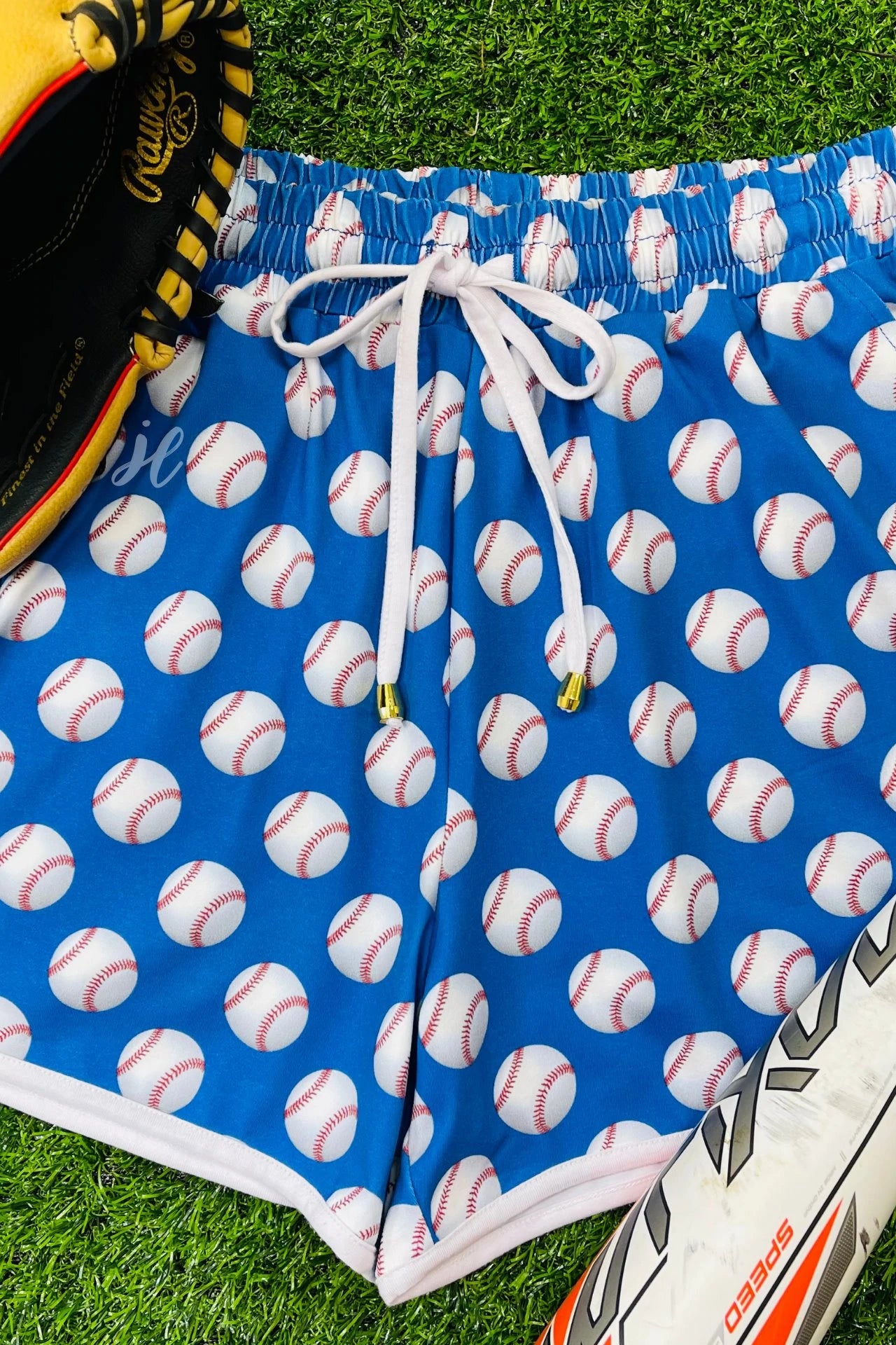 Let's Play Ball Drawstring Shorts