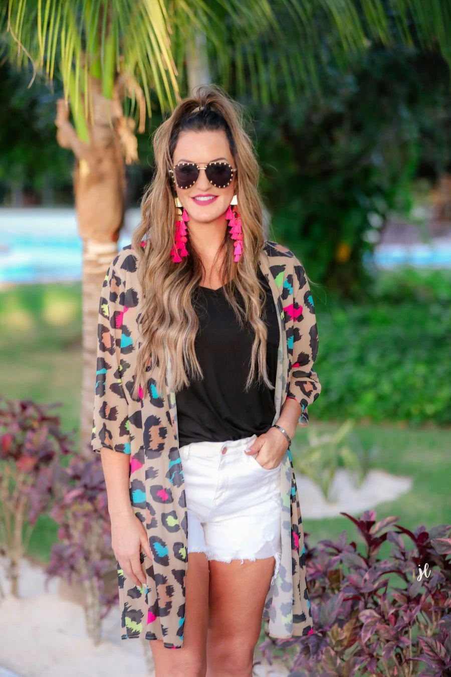 Leopard Color Splash Kimono
