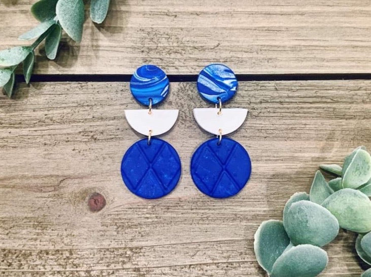 Clay Royal Blue Dangles