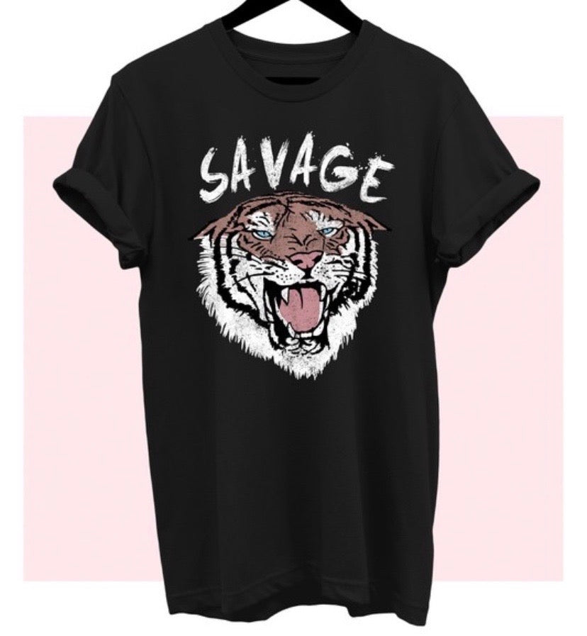 Plus Size Savage Tiger Tee